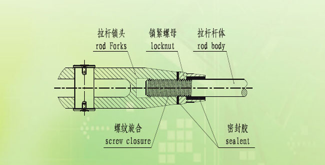不銹鋼拉桿安裝結構圖